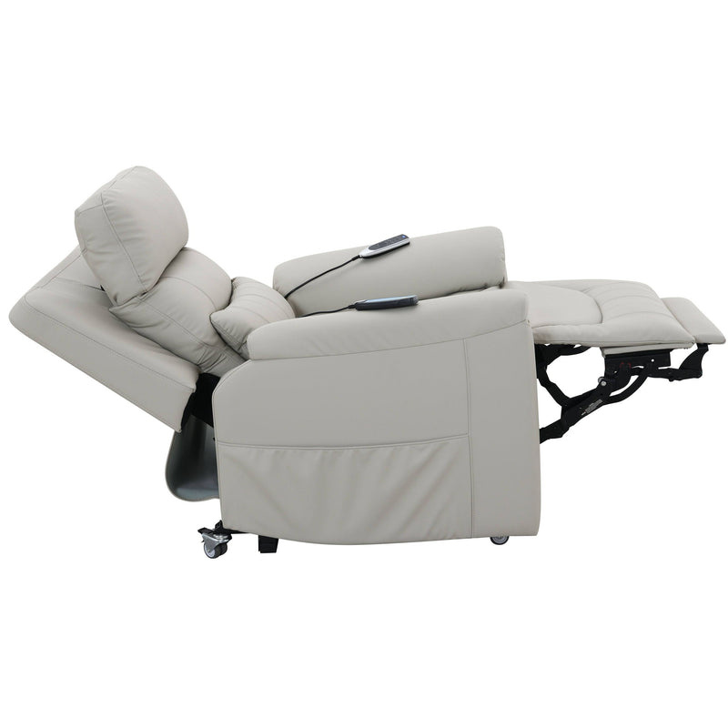 Marsha - Power Recliner With Lift & Massage - Light Gray by HouseOfZazla