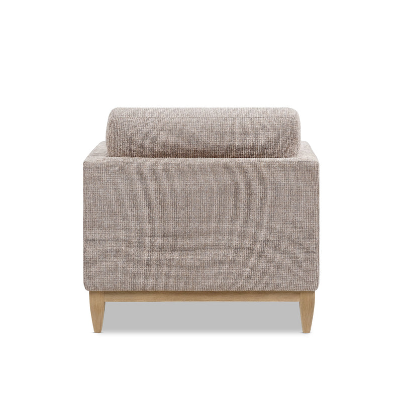 Knox 65" Modern Farmhouse Chaise Lounge Chair with Feather-Down Cushion - Stone, photo 8 of 10