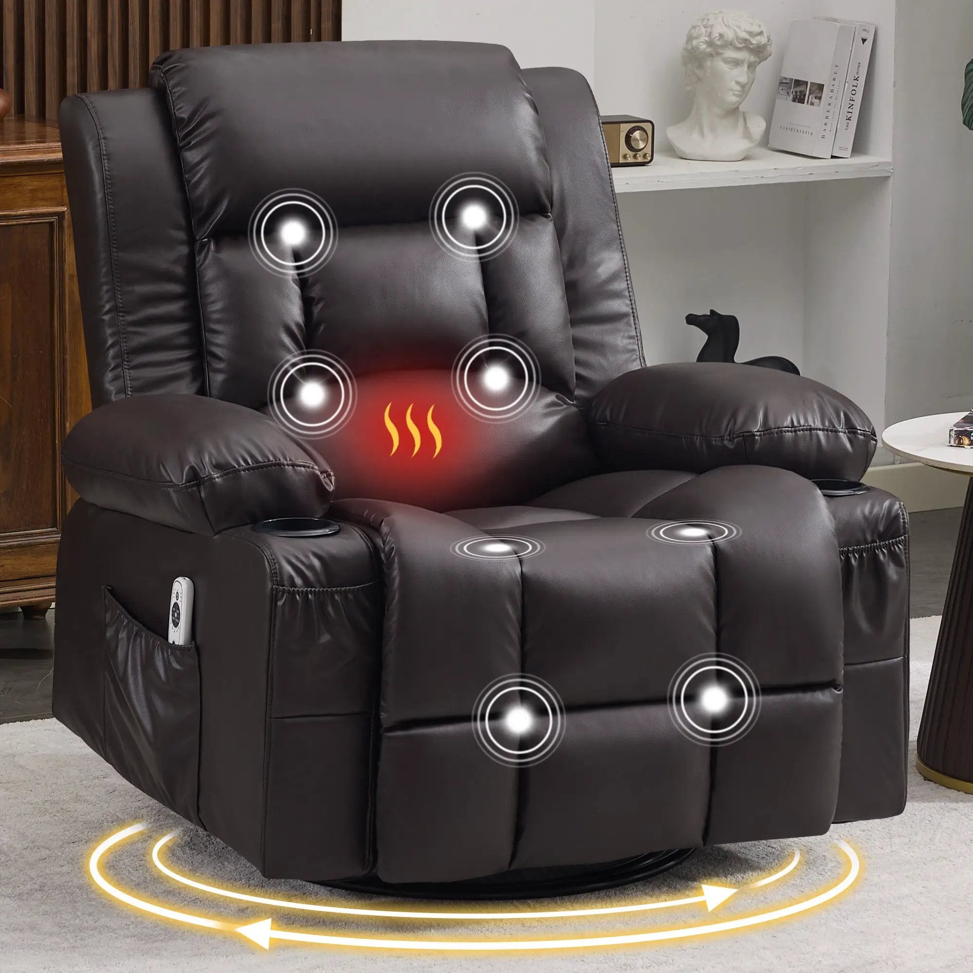 360° Swivel Rocker Recliner for Adults by HouseOfZazla