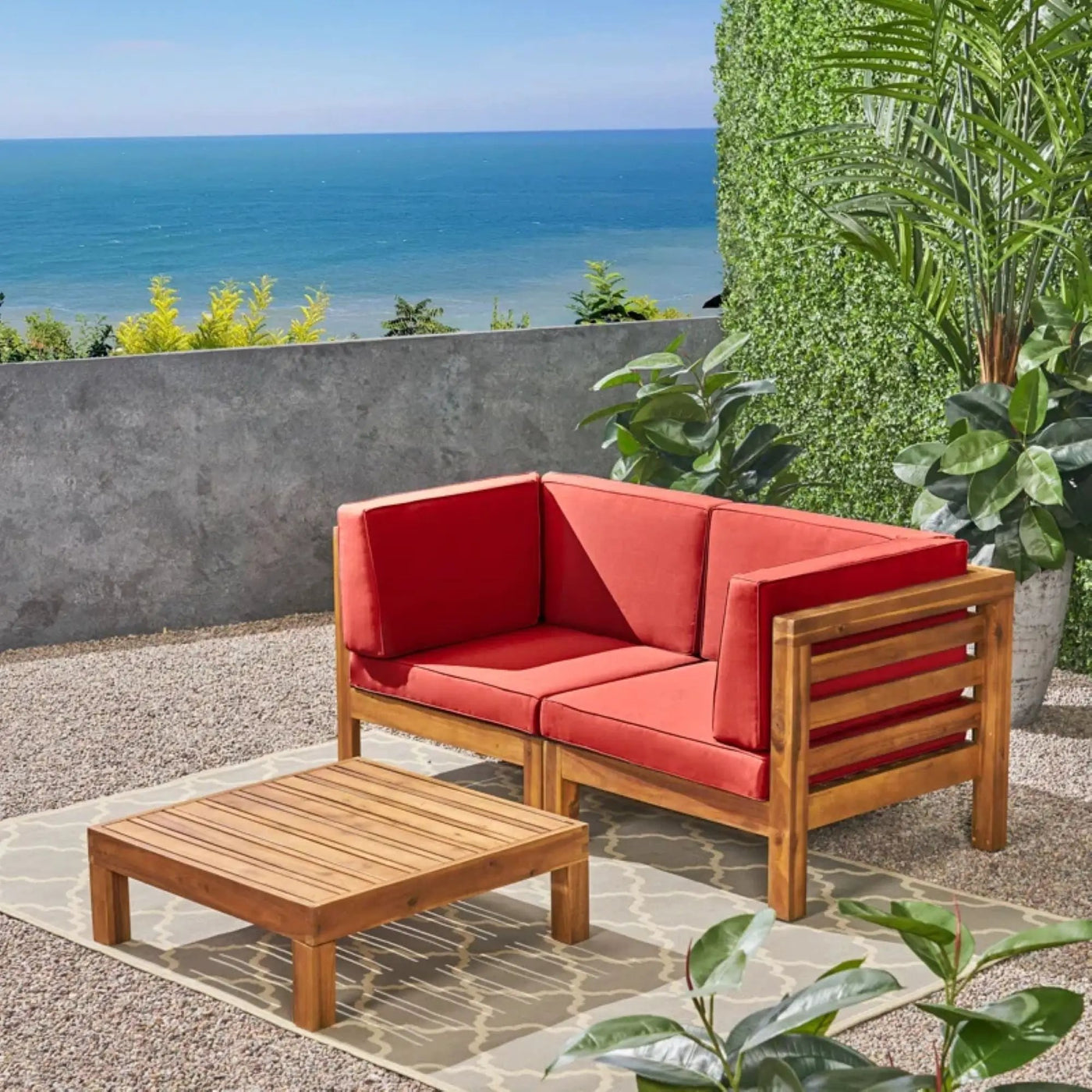 Oana - 3 Piece Loveseat Set With Coffee Table by HouseOfZazla