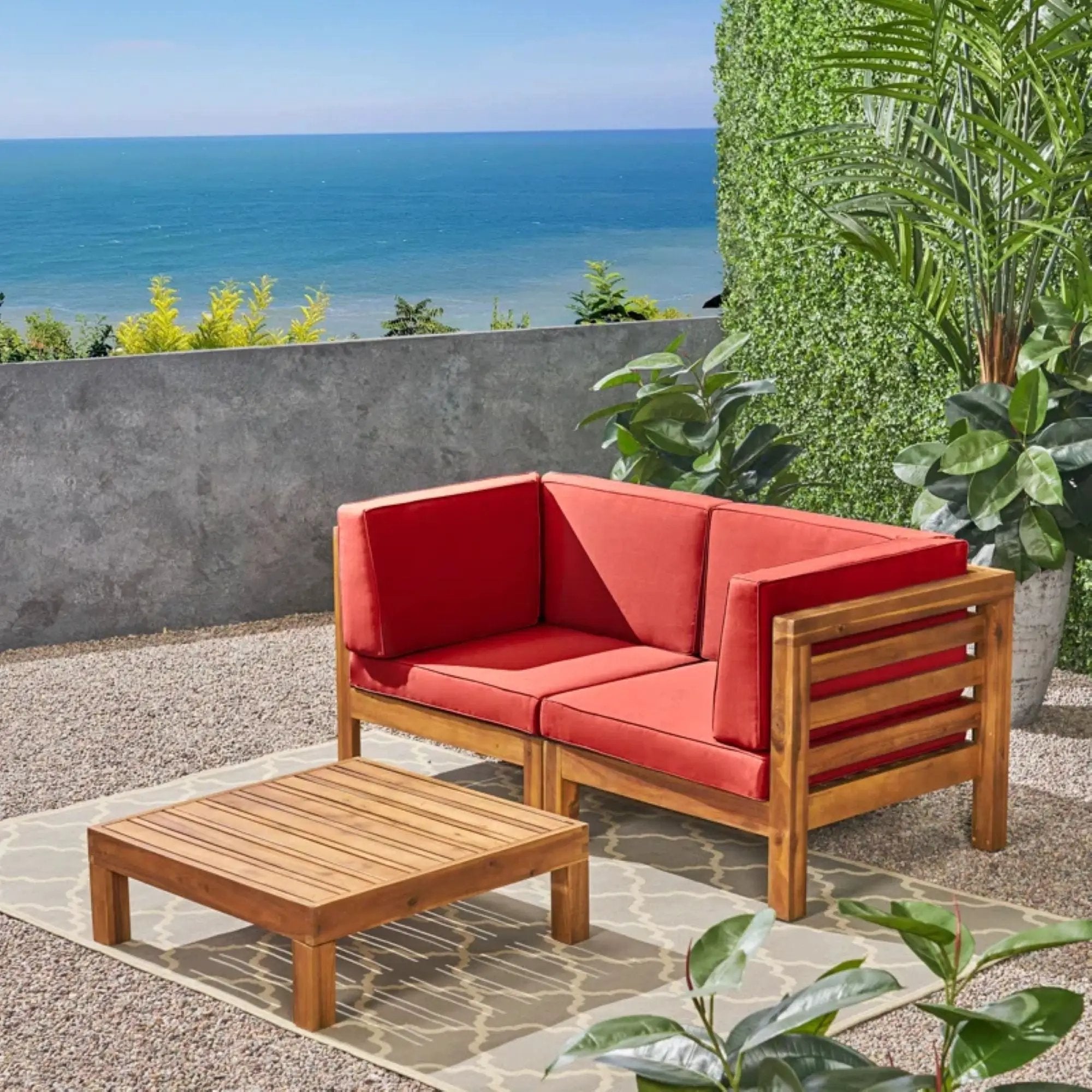 Oana - 3 Piece Loveseat Set With Coffee Table by HouseOfZazla