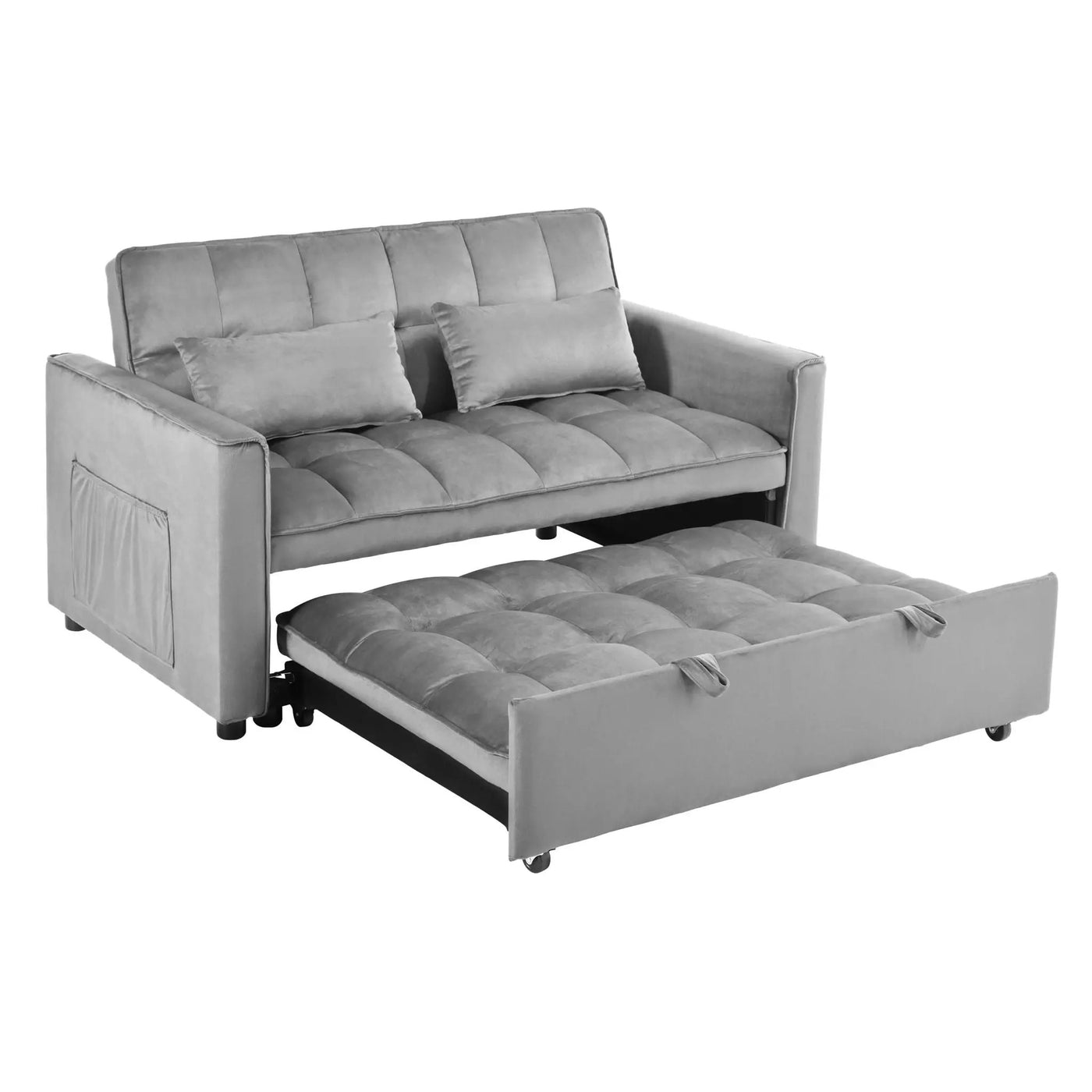 3 In 1 Pull Out Couch Convertible Sofa Bed With Reclining Backrest by Unique Piece Furniture