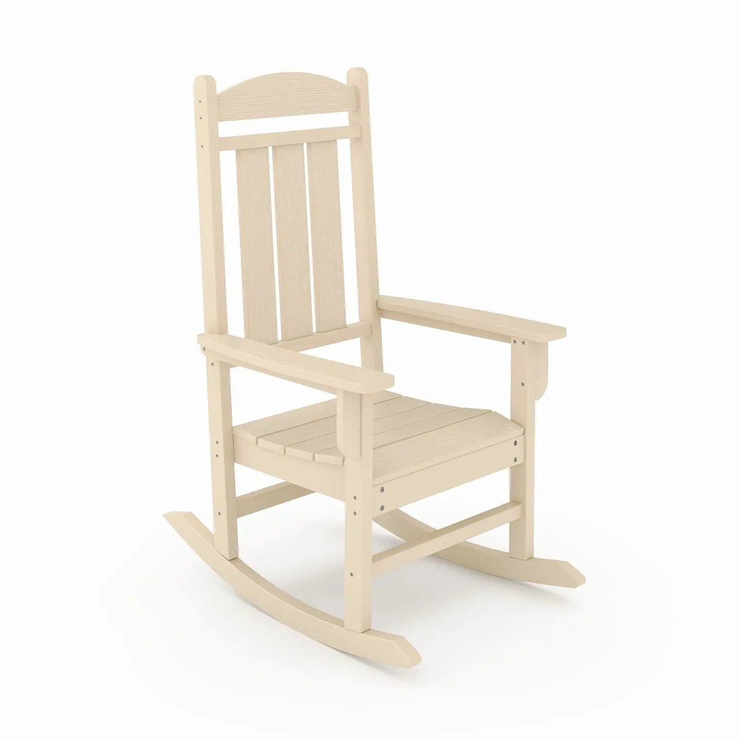 Traditional Porch Rocker Classic HDPE Poly Lumber For Porch, Patio, And Garden Comfort by HouseOfZazla