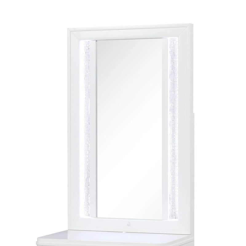Abigale - Nightstand Top Mirror With LED Lighting (Only Mirror Top) - White by HouseOfZazla