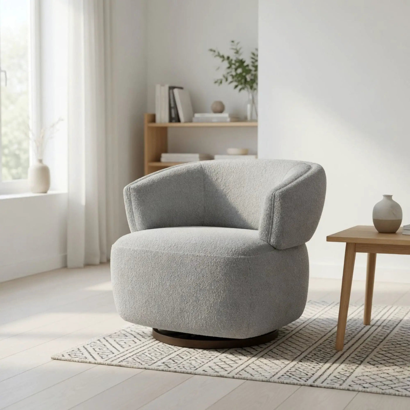 Swivel Barrel Accent Oversized Club Chair by HouseOfZazla