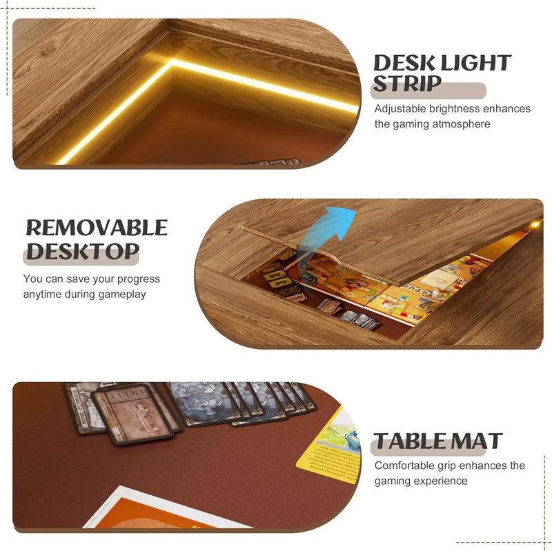 Gaming Table with Removable Top for 4–6 Players by HouseOfZazla