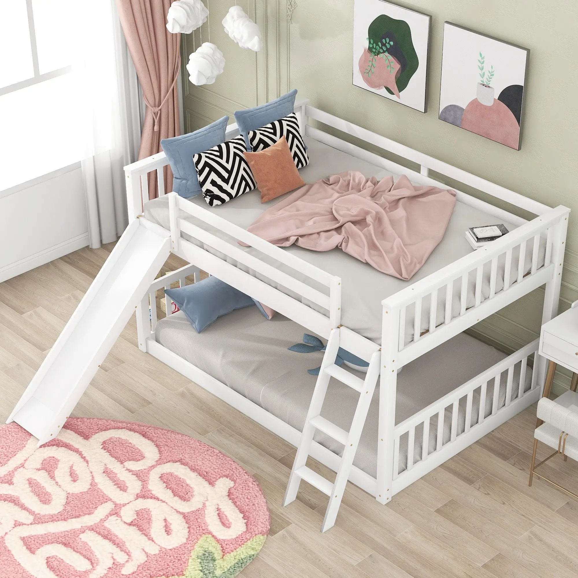 Bunk Bed & Convertible Slide And Ladder by Unique Piece Furniture
