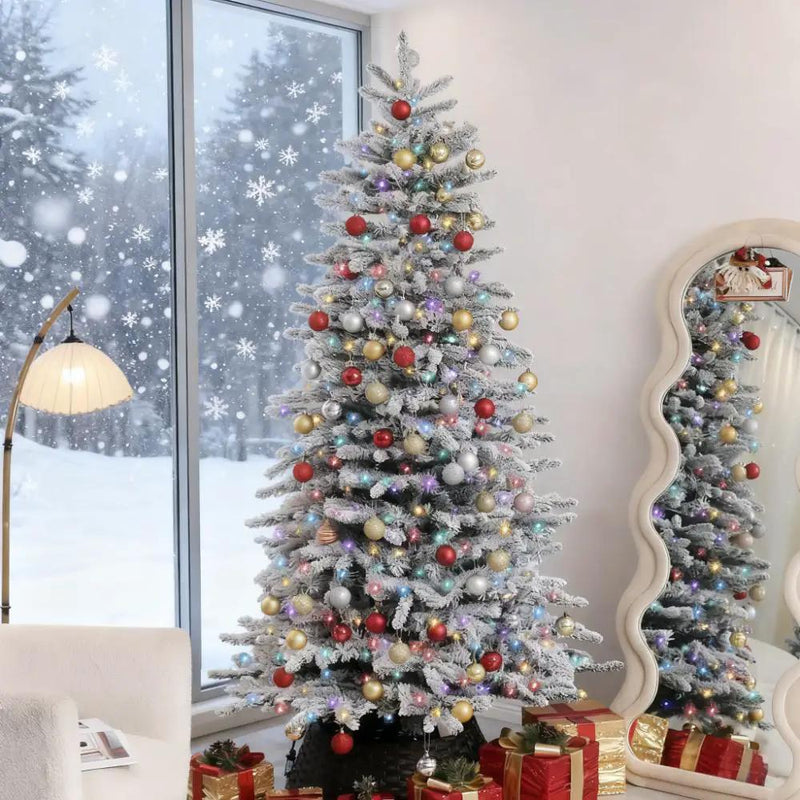 7.5ft Snow Flocked Artificial Christmas Tree by HouseOfZazla