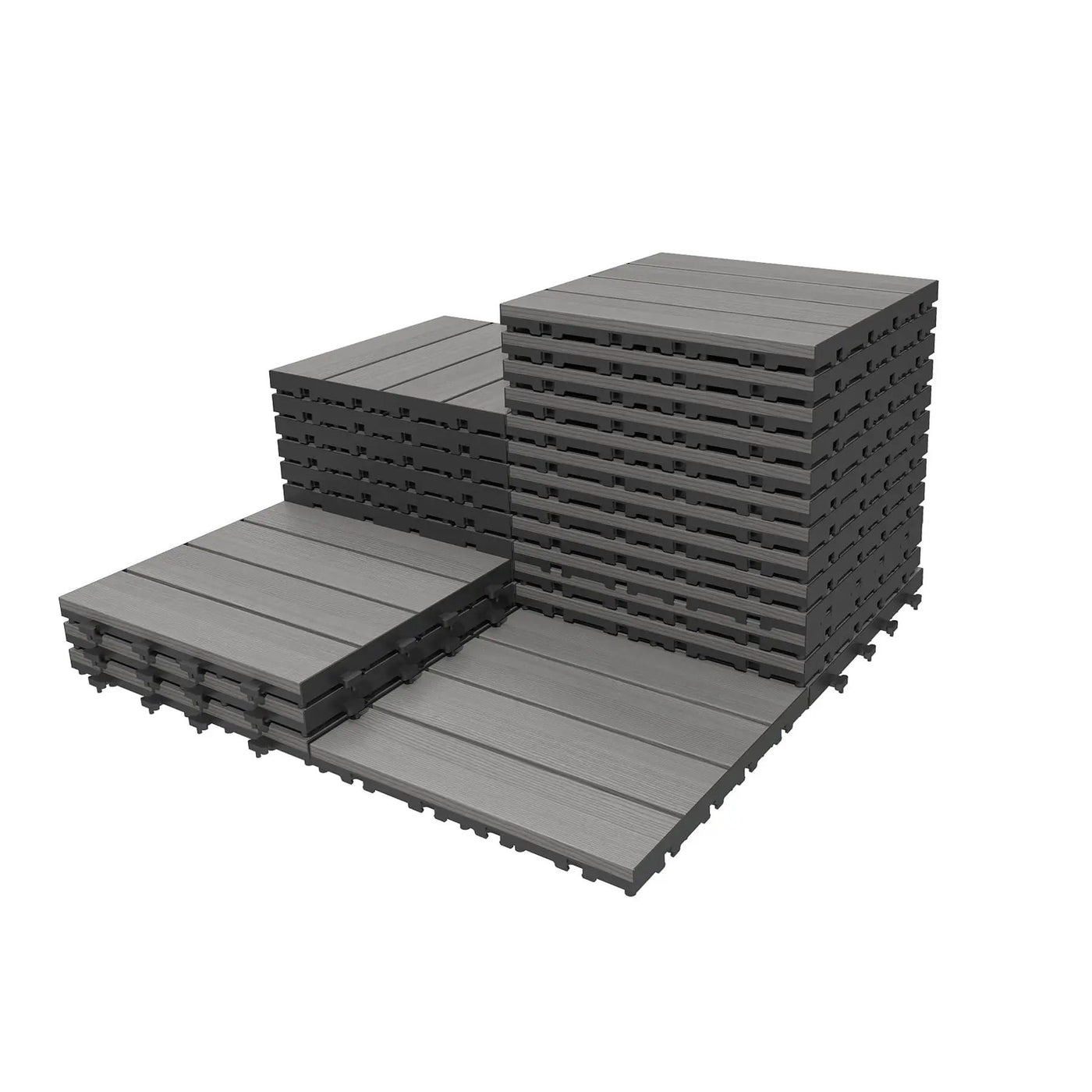 27 Pcs Interlocking Deck Tiles 12" x 12" HDPE Outdoor Flooring by HouseOfZazla
