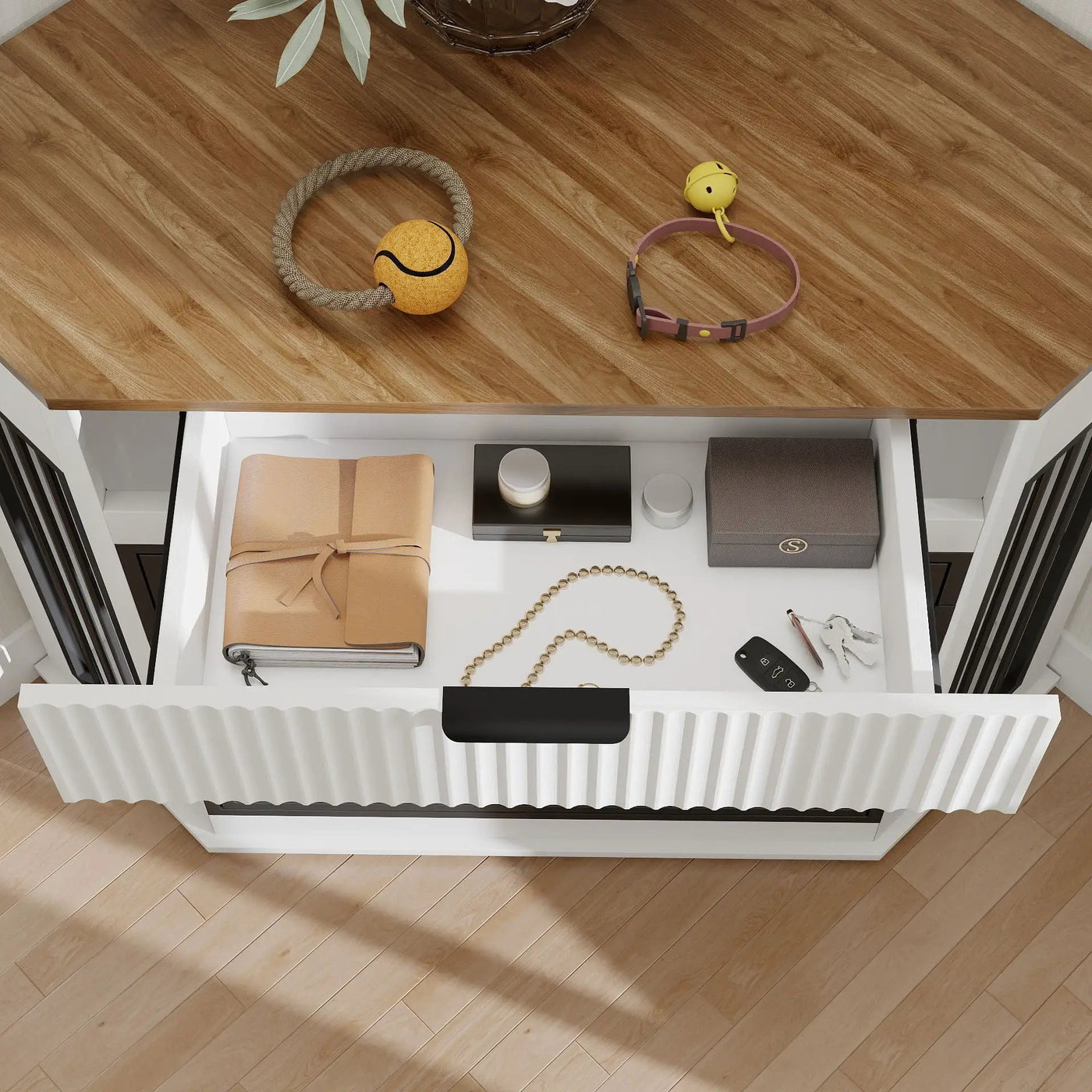 Corner Dog Crate by HouseOfZazla