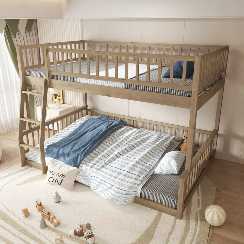 Bunk Bed With Ladder And Guardrails by Unique Piece Furniture