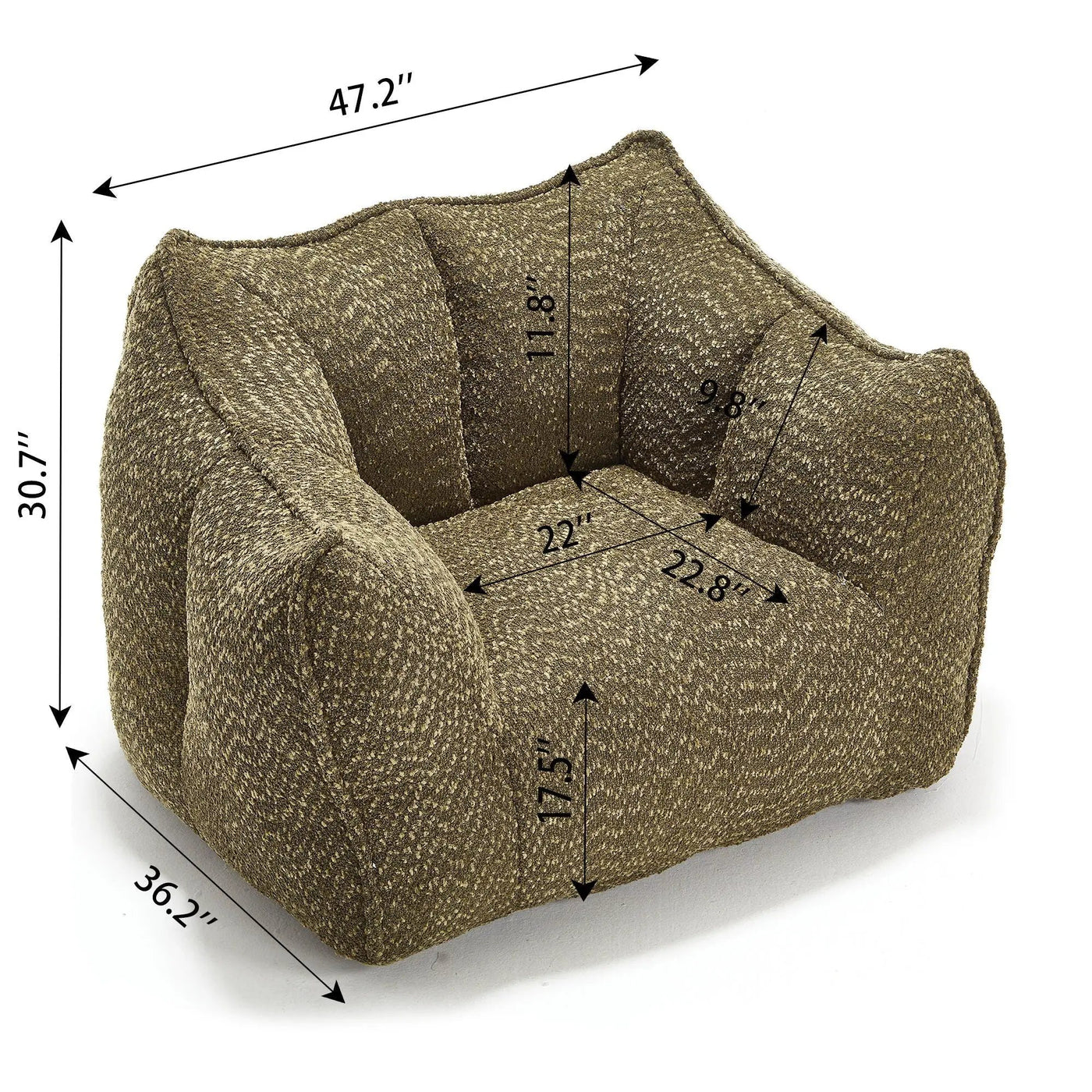 Comfortable Chenille Sofa Chairs With Highly Resilient Foam by HouseOfZazla