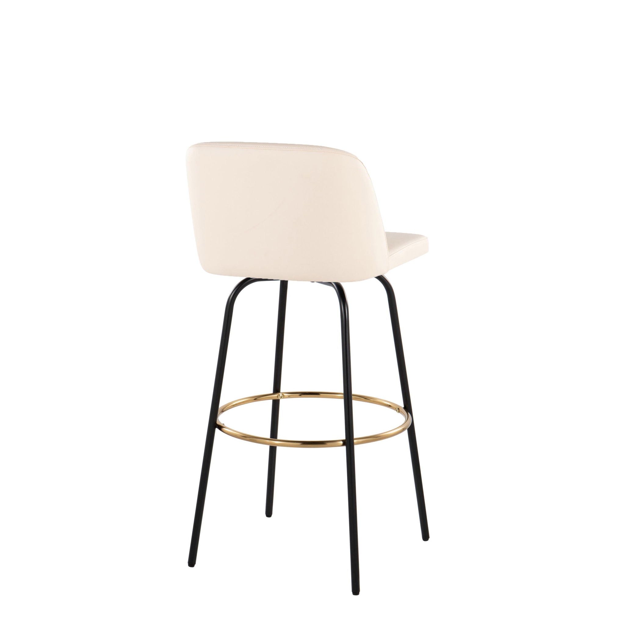 Toriano - Contemporary Fixed Height, Barstool With Swivel & Round Footrest (Set of 2) by Unique Piece Furniture