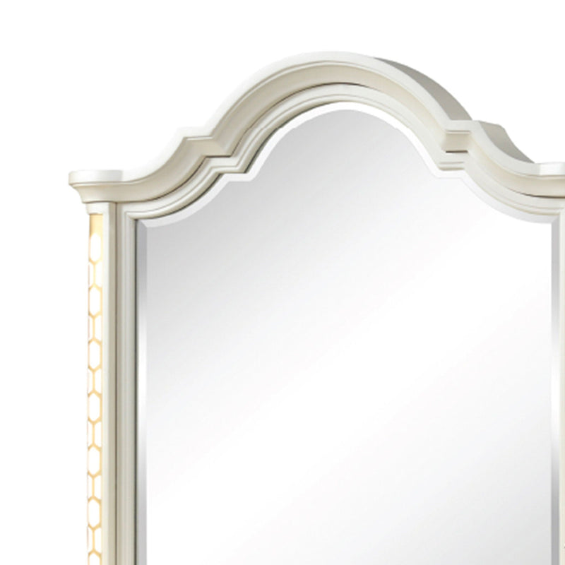 Jasmine - Mirror With Side LED Lightning (Includes Only Mirror) - Beige by HouseOfZazla