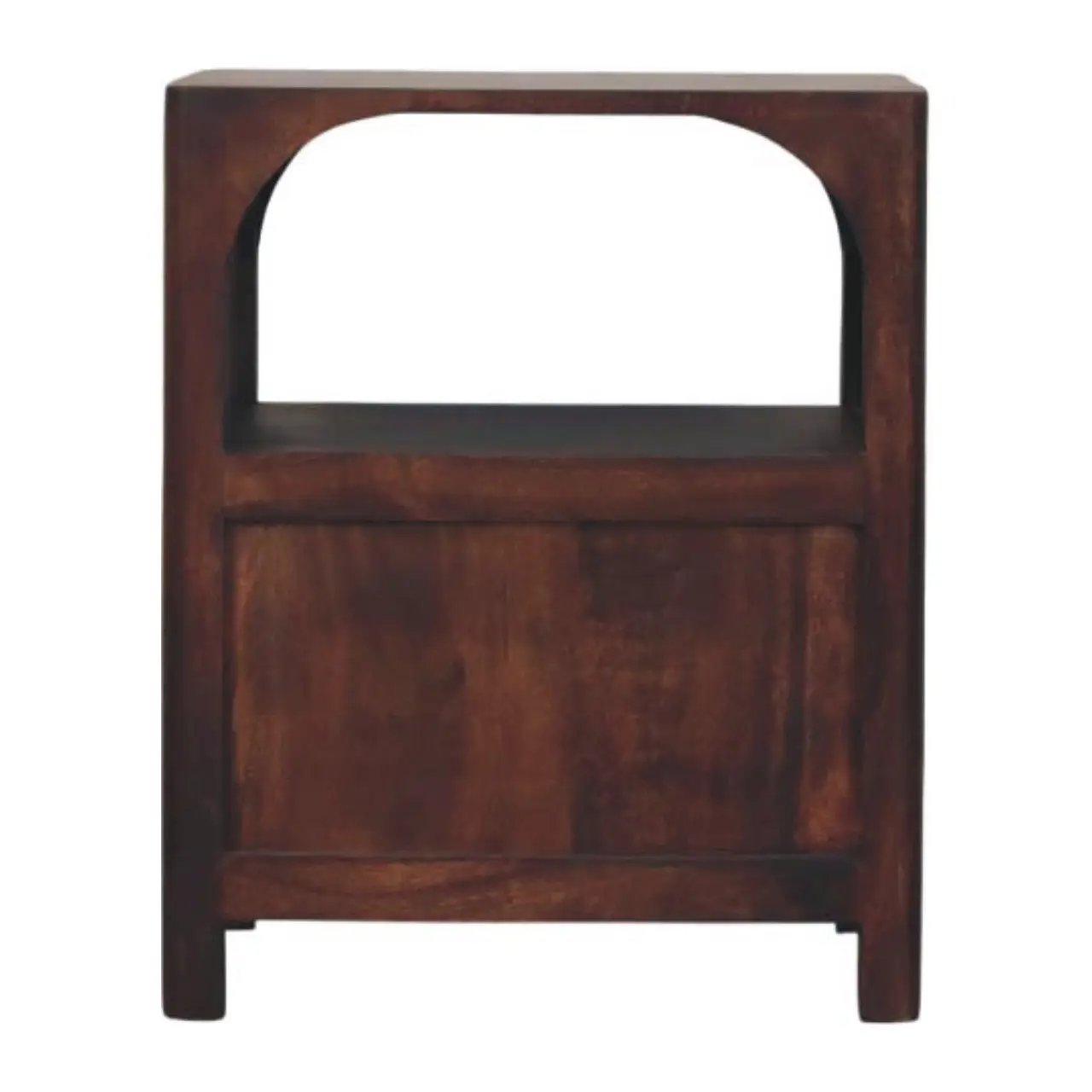 Solid Wood Arched Edge 1 Drawer Bedside by HouseOfZazla