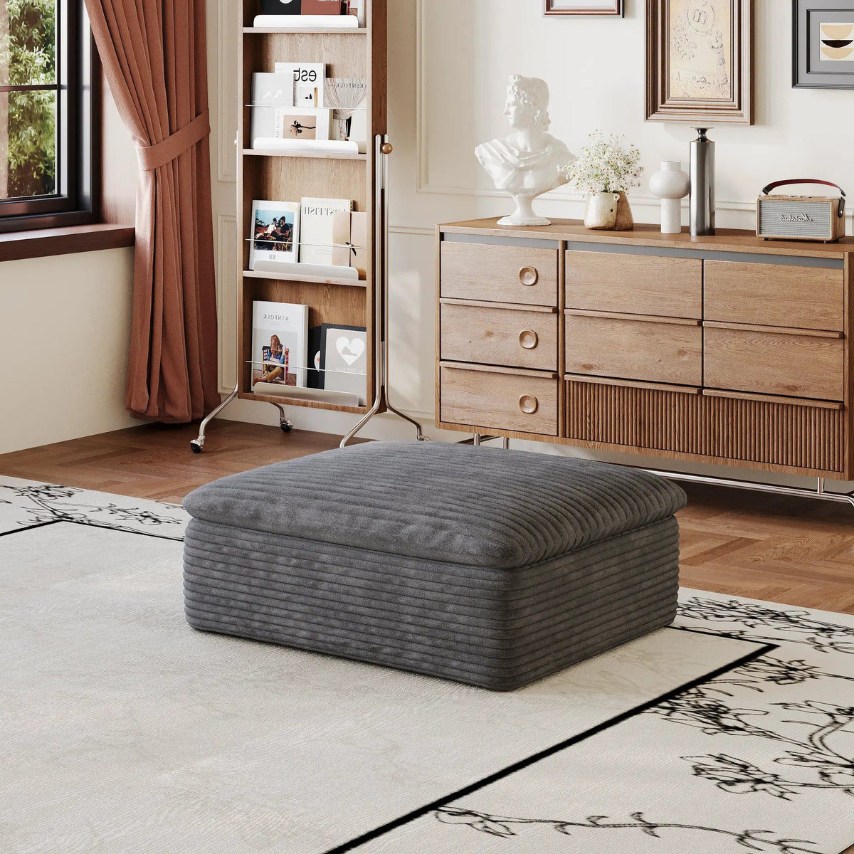1 Middle Seat Sofa with Ottoman by HouseOfZazla
