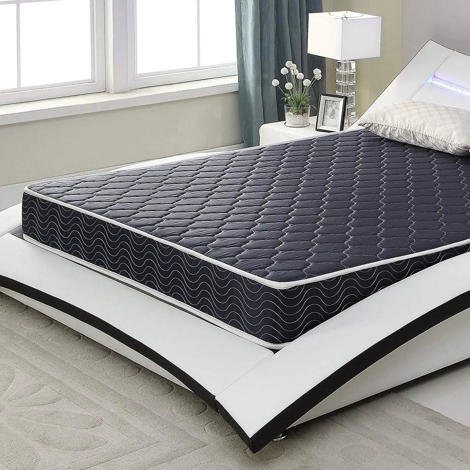 6" Waterproof Foam Mattress - Black / Blue - Twin by HouseOfZazla