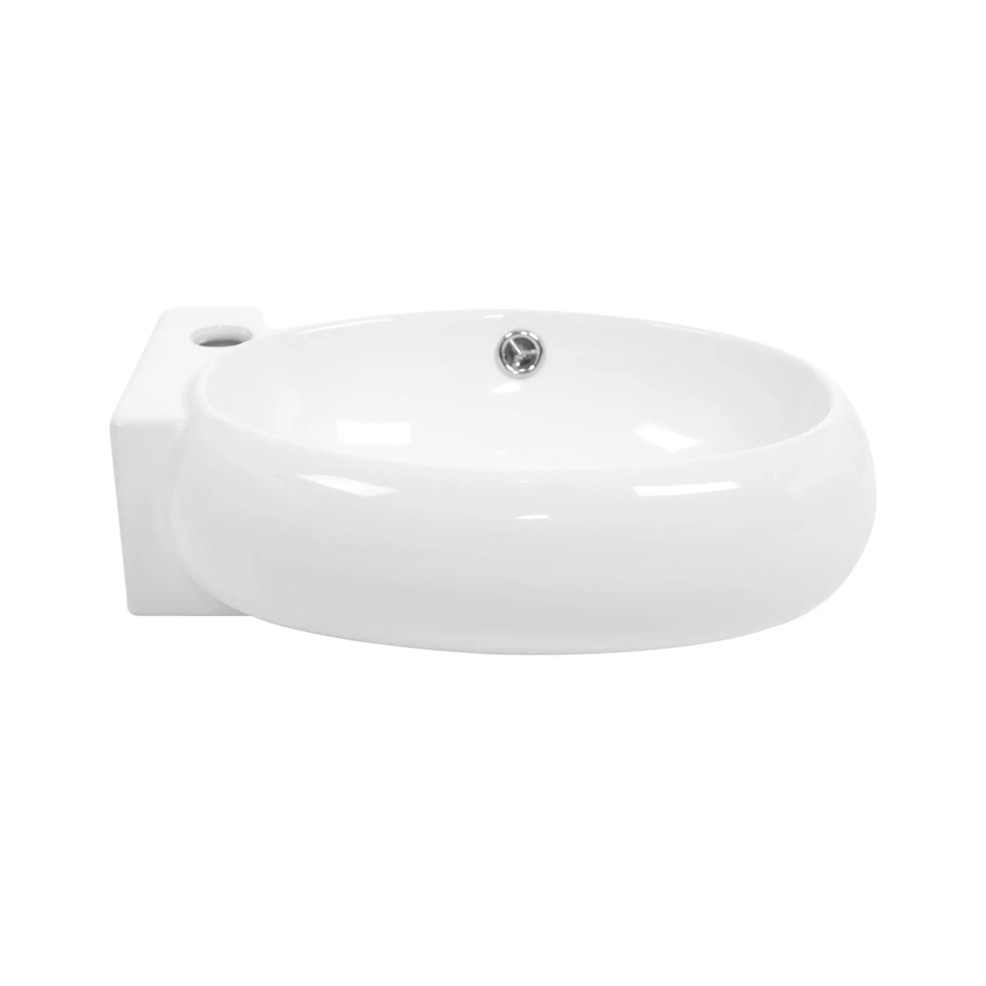 Modern Aesthetic Rectangle Wall Mount Bathroom Sink With Single Faucet Hole by HouseOfZazla