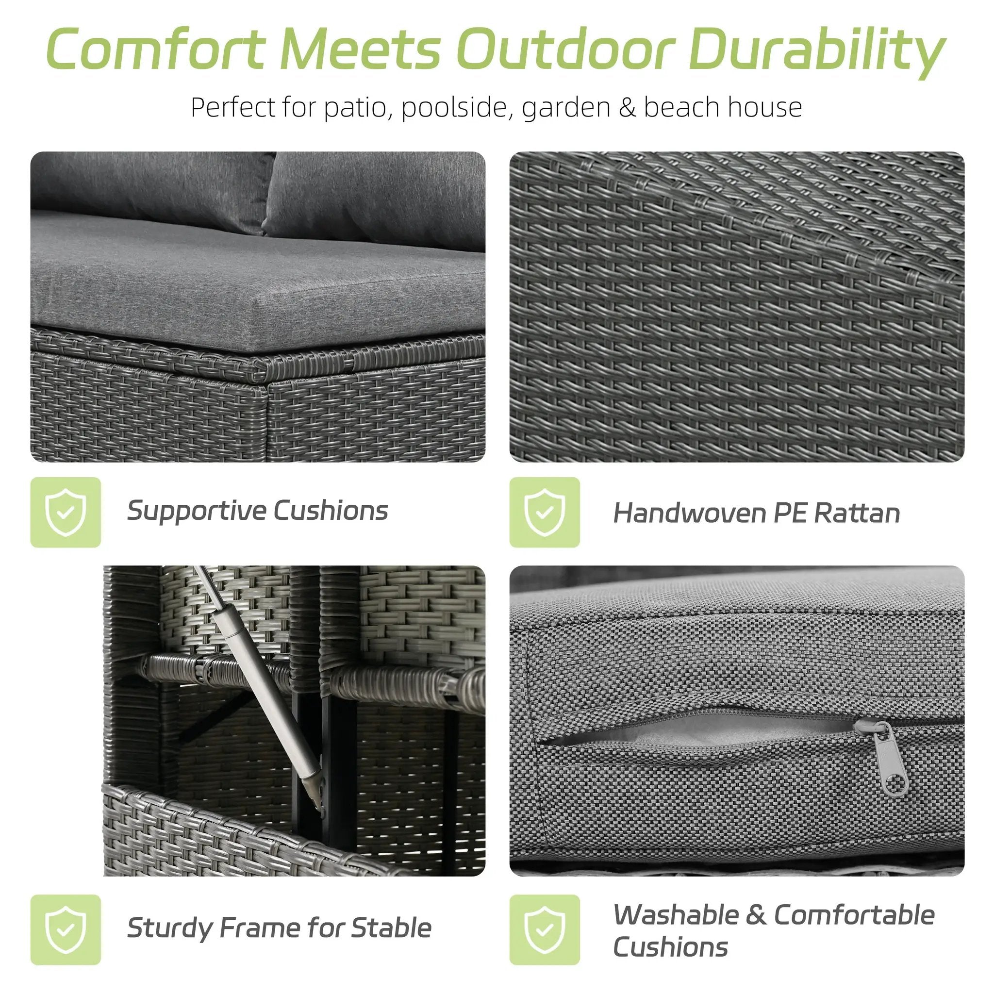 Tomax 5-Piece Outdoor Patio Rattan Sofa Set by HouseOfZazla