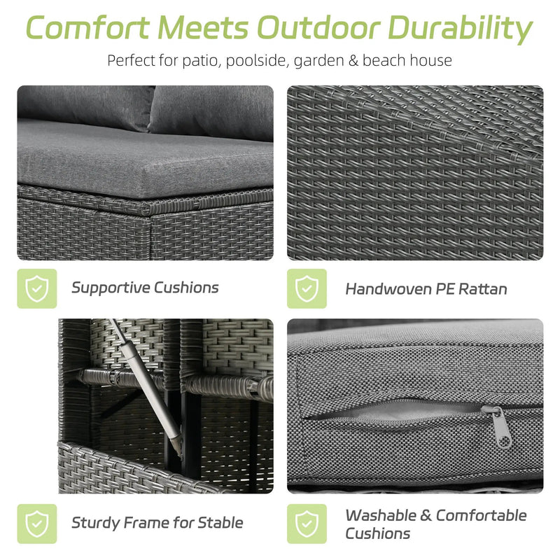 Tomax 5-Piece Outdoor Patio Rattan Sofa Set by HouseOfZazla