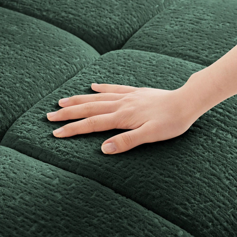 Sofa Set With Ottoman And Pillows, Textured, High Resilience Cushions by HouseOfZazla
