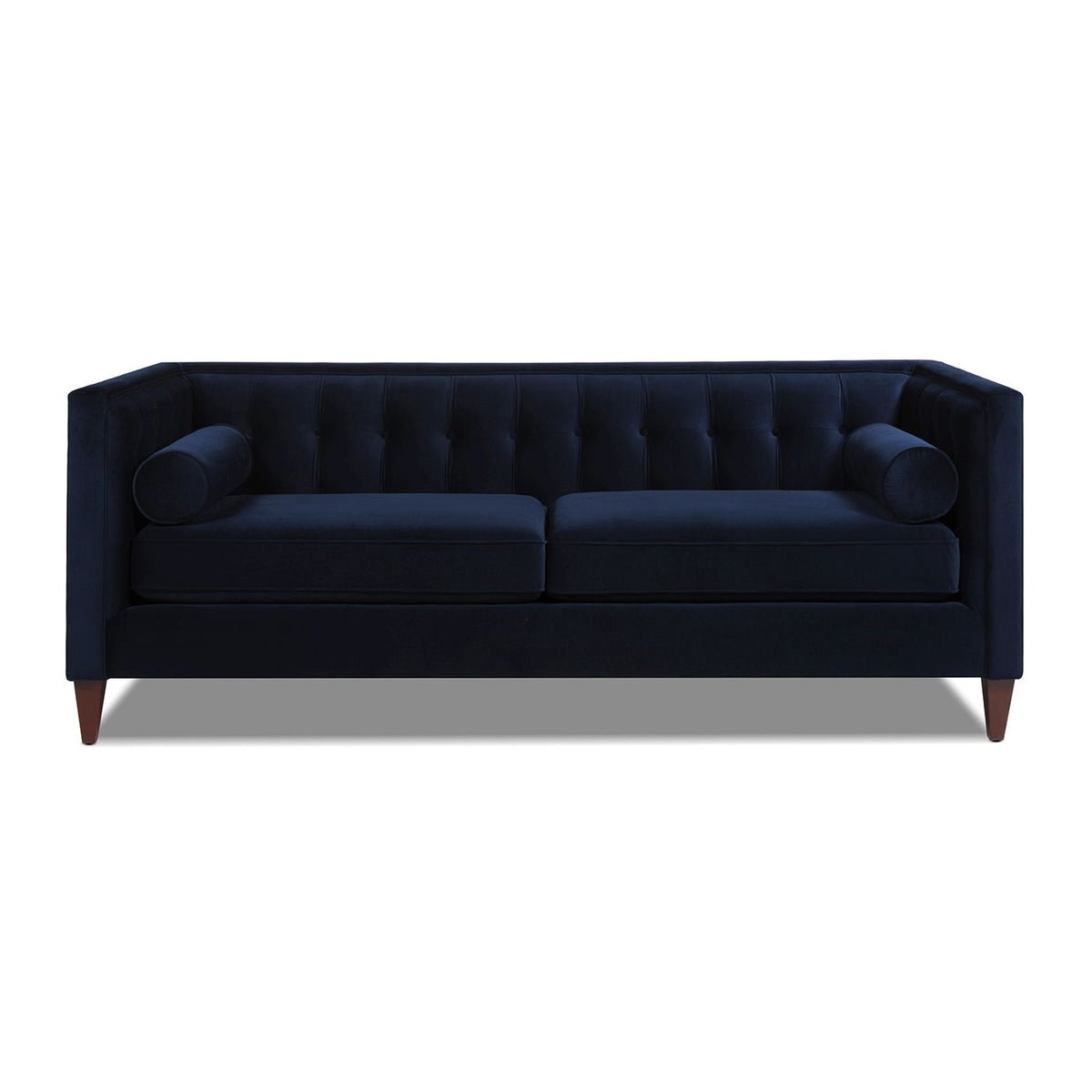 Modern Tufted Tuxedo Sofa with Reversible Cushions - Light Blue, Blue, or Beige, photo 37 of 38