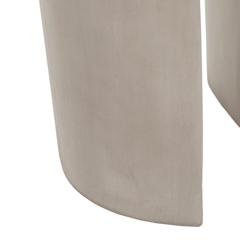 Outdoor Round With U Shape Side Table - Light Gray by HouseOfZazla