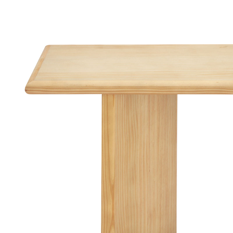 X-Frame Console Table, Angled Cross Leg Design, Rounded Edges - Natural by HouseOfZazla