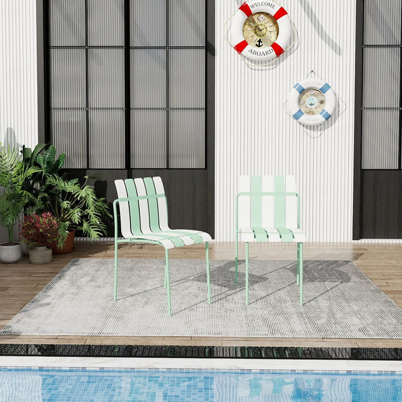 4 Piece Set Of Modern Color Block Designed Single Chairs by HouseOfZazla