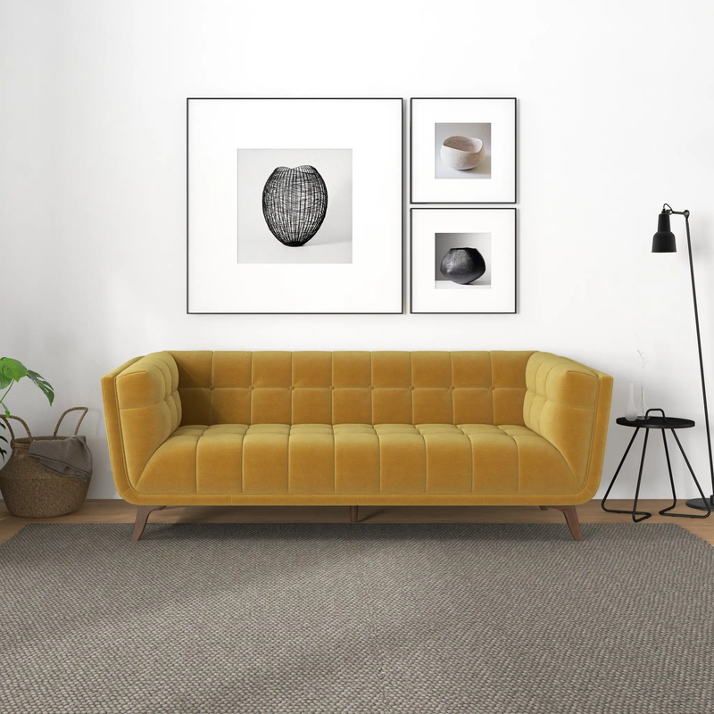 Addison Large Velvet Sofa by HouseOfZazla