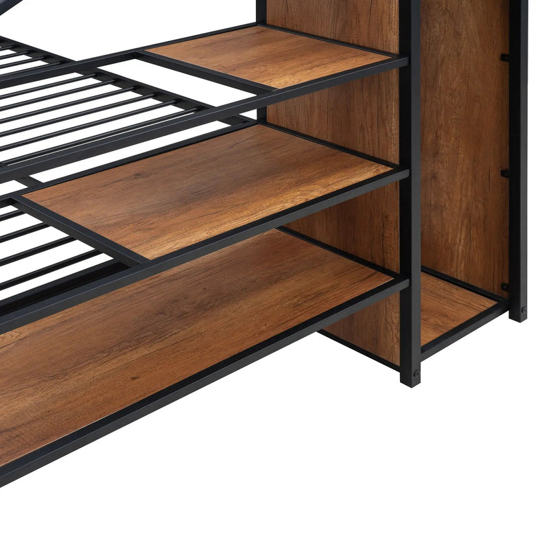 Bunk Bed With Lateral Storage Ladder And Wardrobe by HouseOfZazla