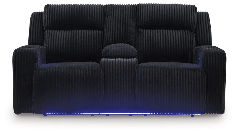Forest Lake - Power Reclining Loveseat With Console / Adj Headrest by Unique Piece Furniture