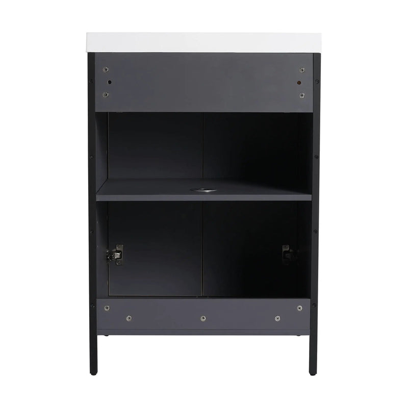 Contemporary Freestanding Bathroom Vanity With Adjustable Shelves by Unique Piece Furniture