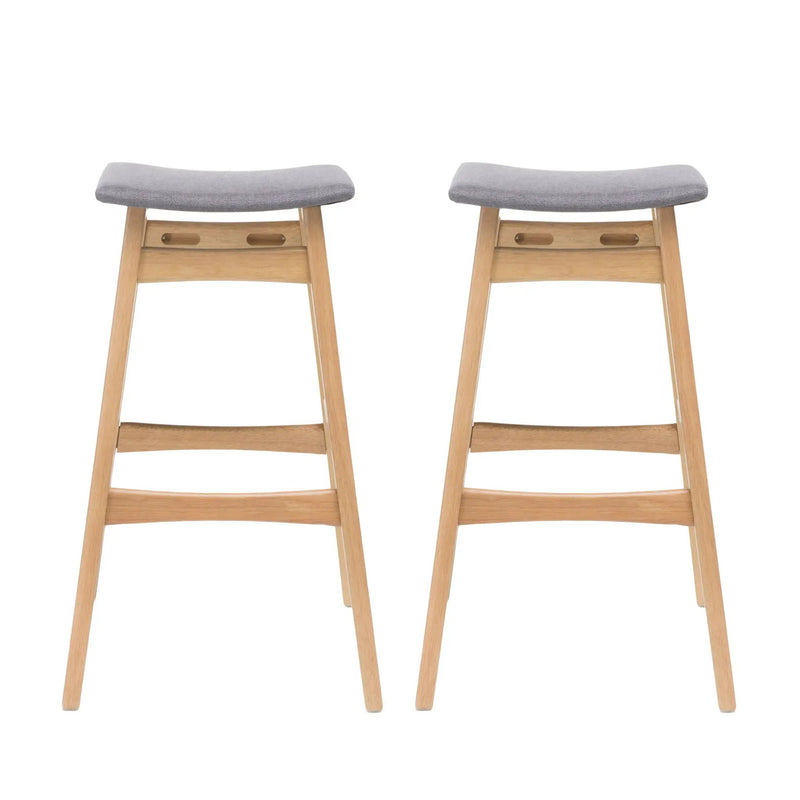 Modern Bar Stool Set With Upholstered Seating by HouseOfZazla