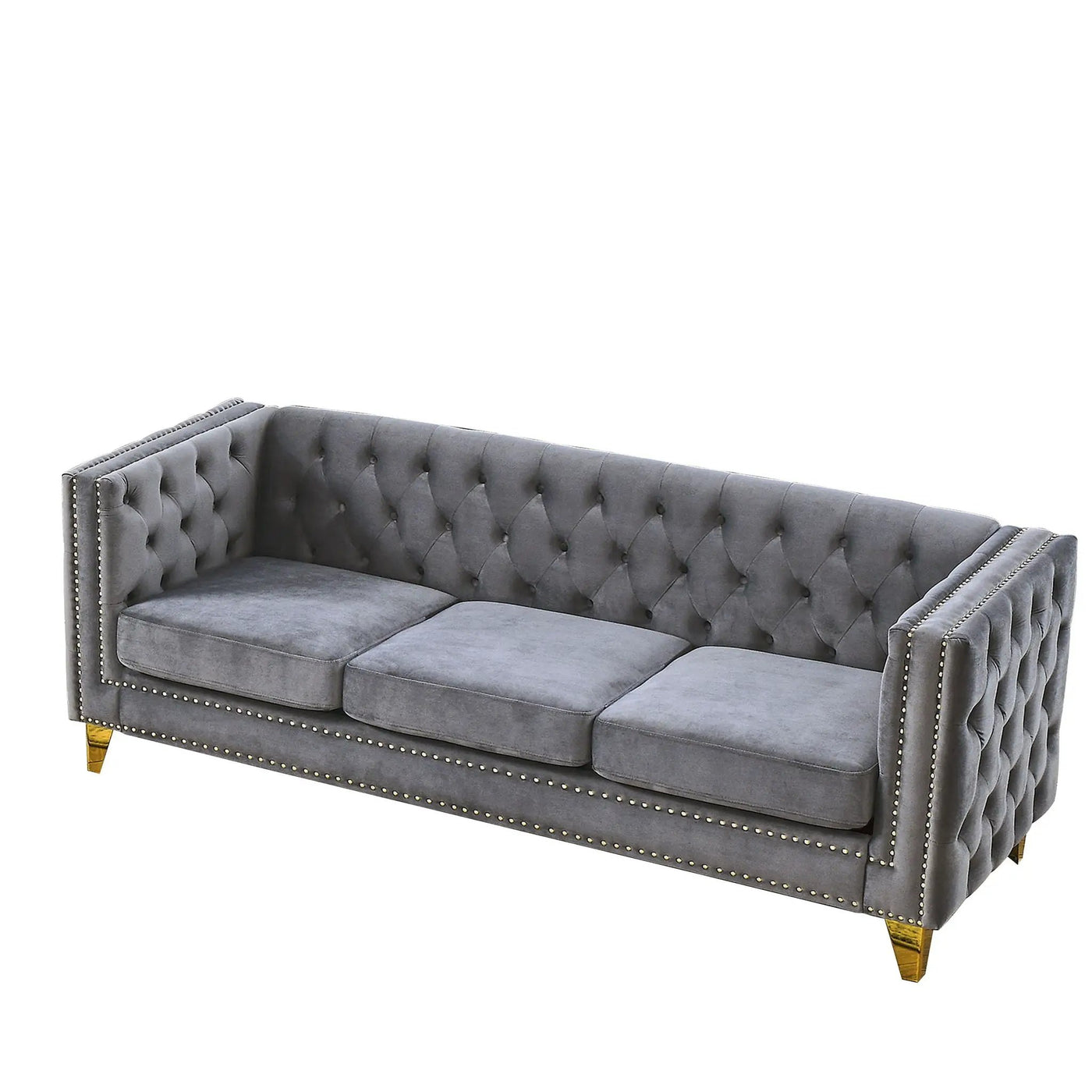 Modern Sofa With Button Tufting, Upholstered Couch For Living Room by HouseOfZazla