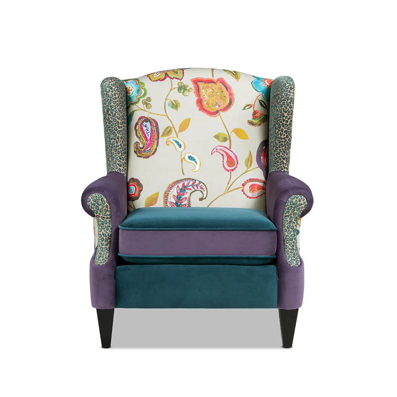 Anya - Boho Chic Wingback Accent Arm Chair by Unique Piece Furniture