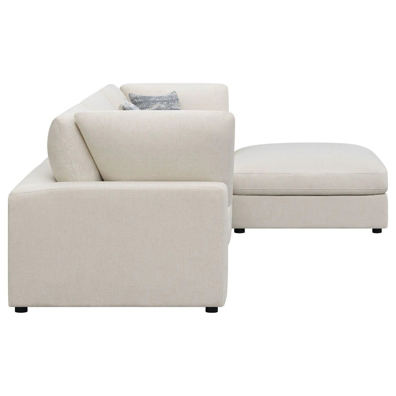 Serene 4-piece Upholstered Modular Sectional Sofa Beige by Unique Piece Furniture