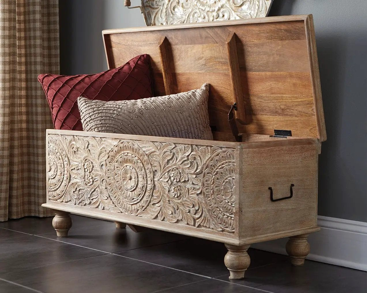 Fossil Ridge - Storage Bench - Beige by Unique Piece Furniture