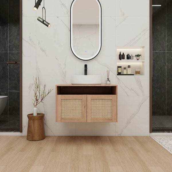30" Bathroom Vanity with Ceramic Art Sink