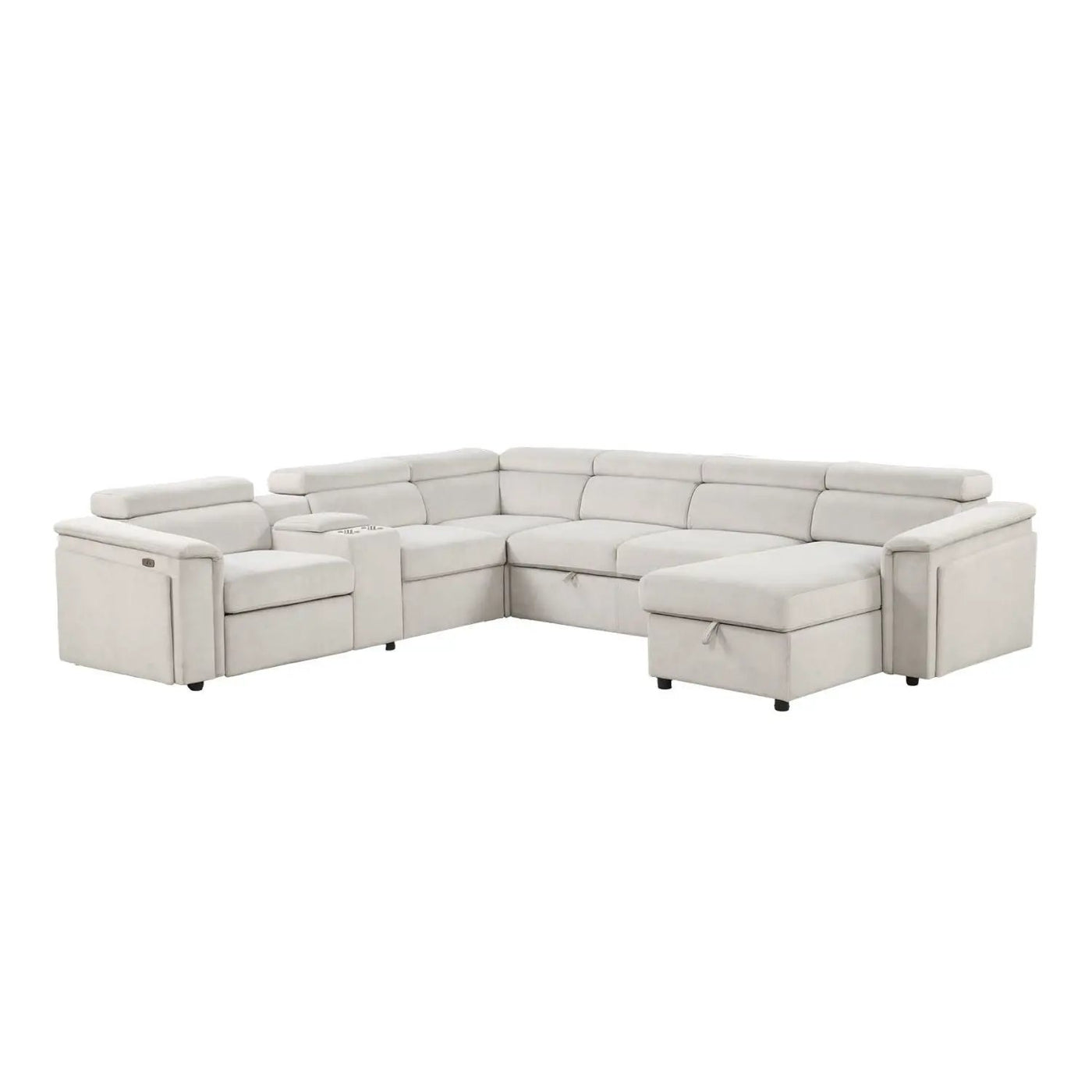 Harvey - Power Recliner Sleeper Sectional by HouseOfZazla