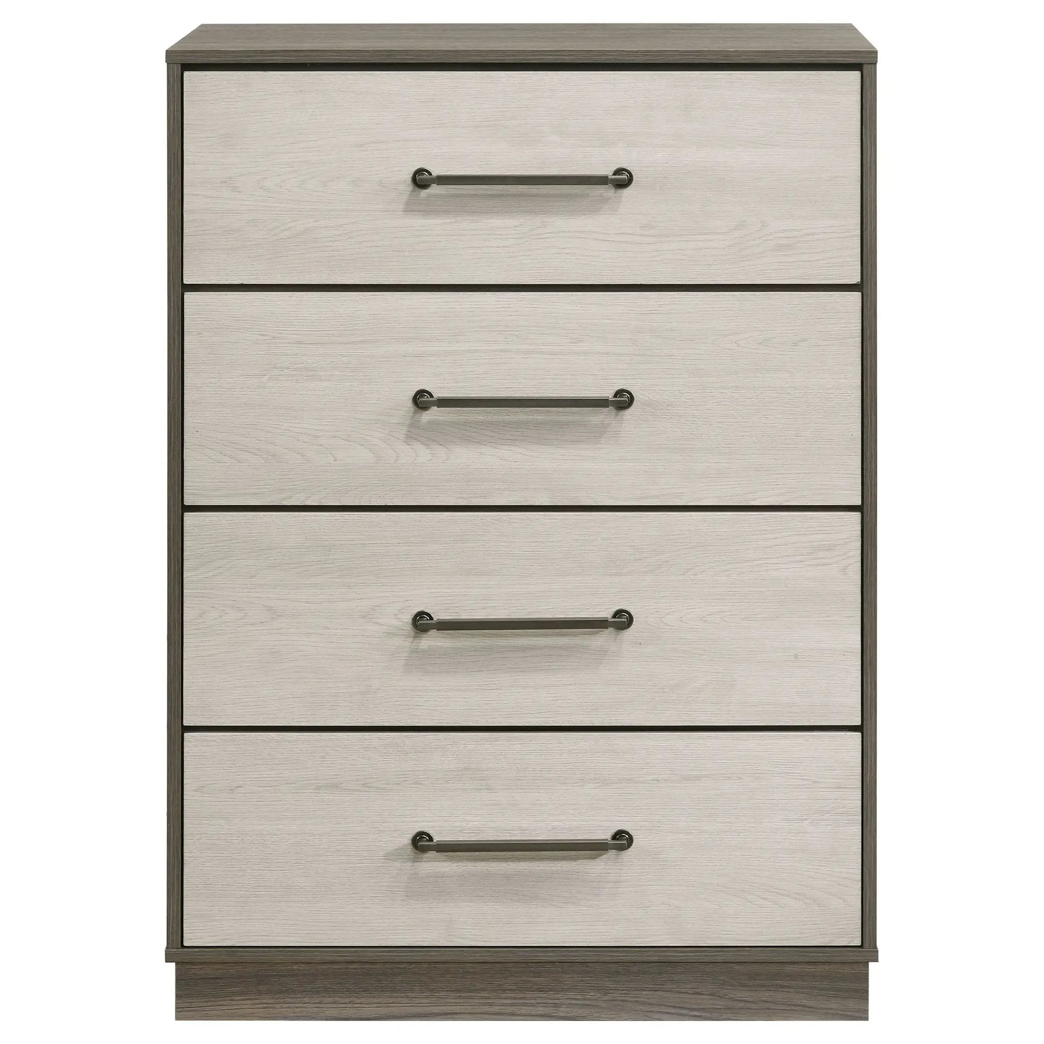 Fenwick 4-drawer Chest of Drawers Grey Oak by Unique Piece Furniture