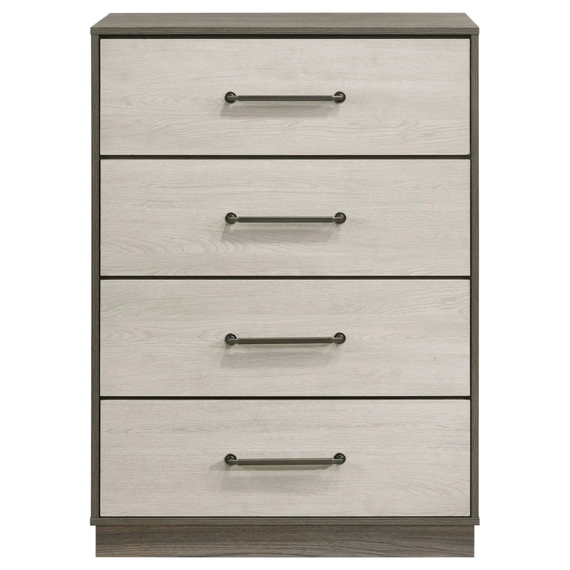 Fenwick 4-drawer Chest of Drawers Grey Oak by Unique Piece Furniture