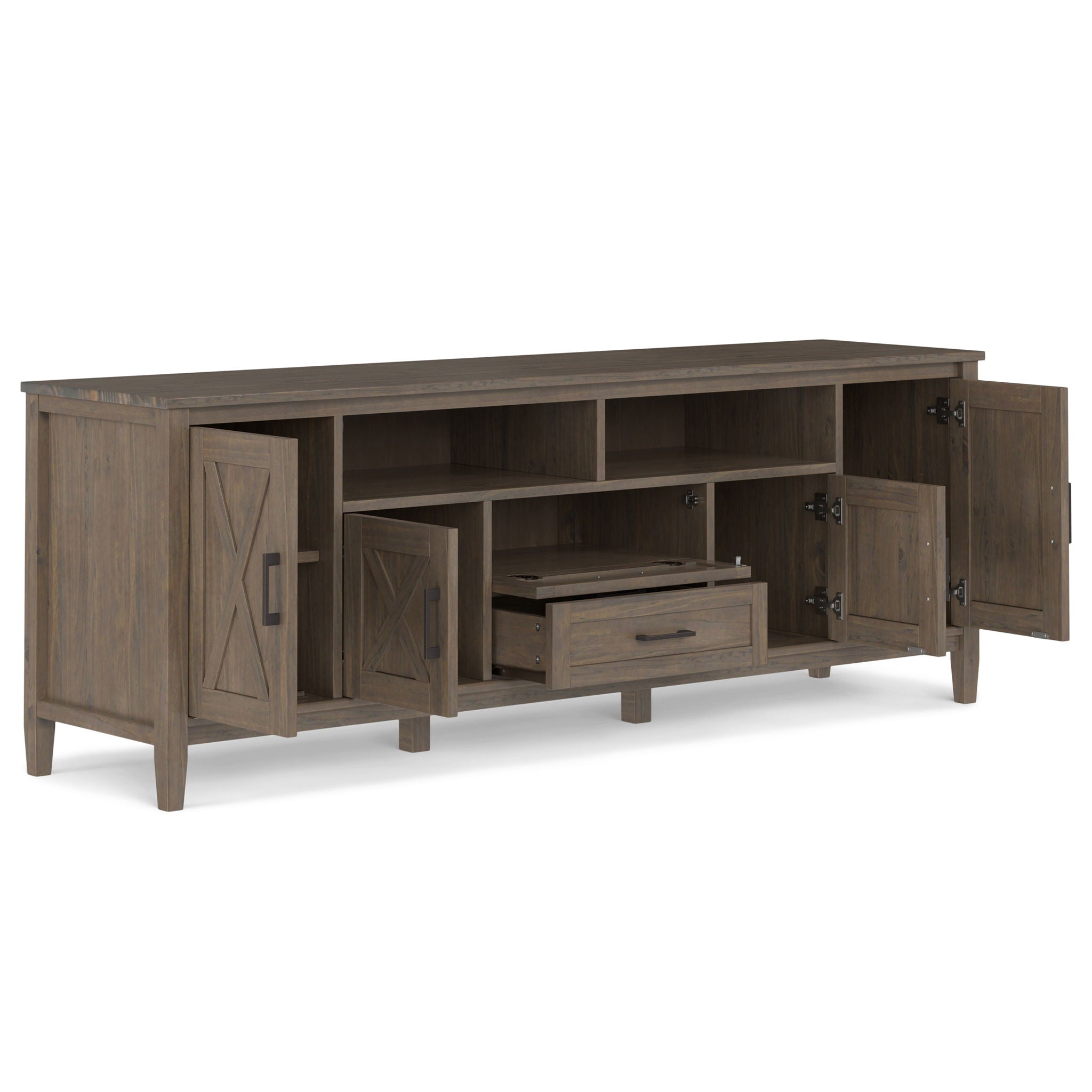 Ela - TV Media Stand - Smoky Brown by HouseOfZazla