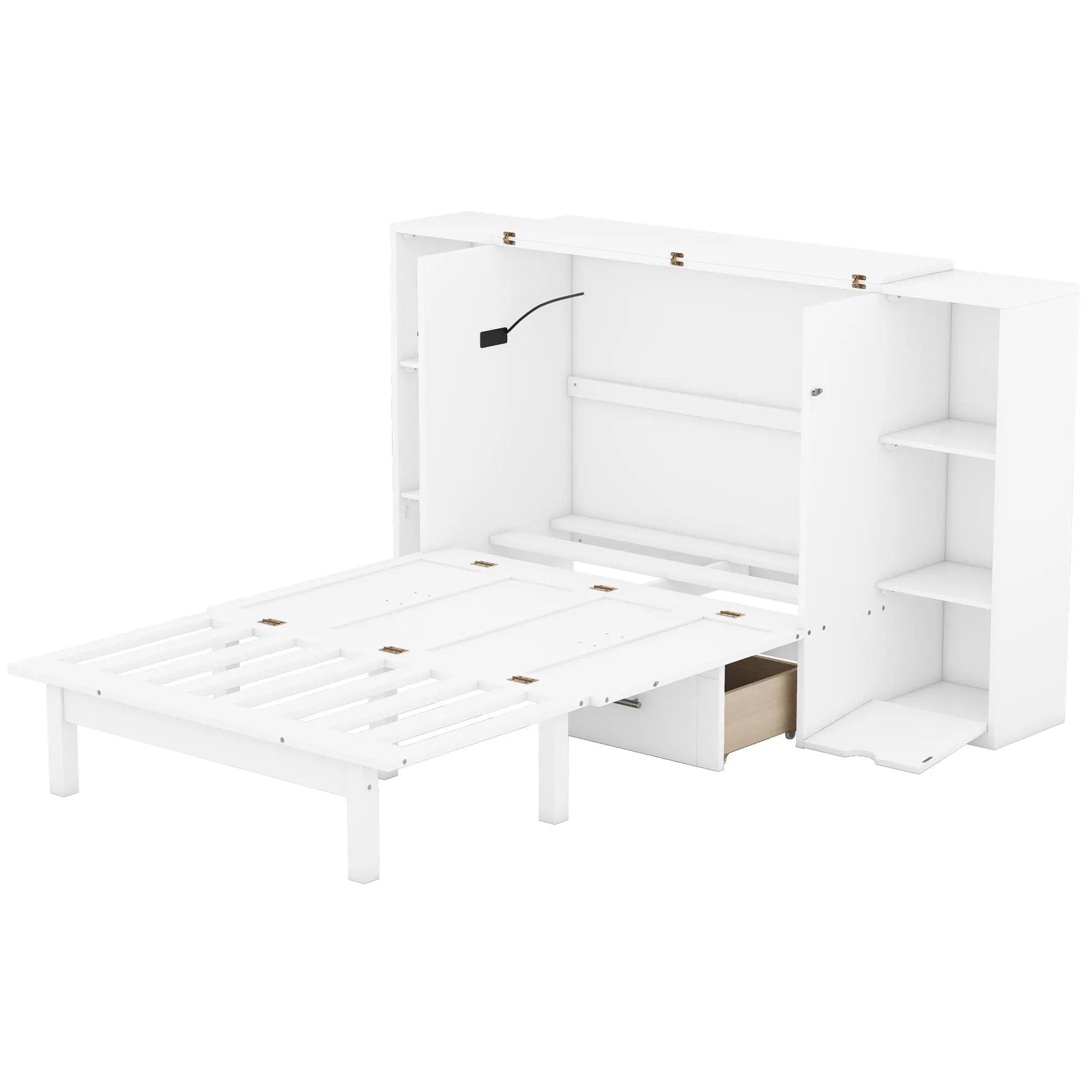 Murphy Bed With Shelves, Drawers And USB Ports by HouseOfZazla
