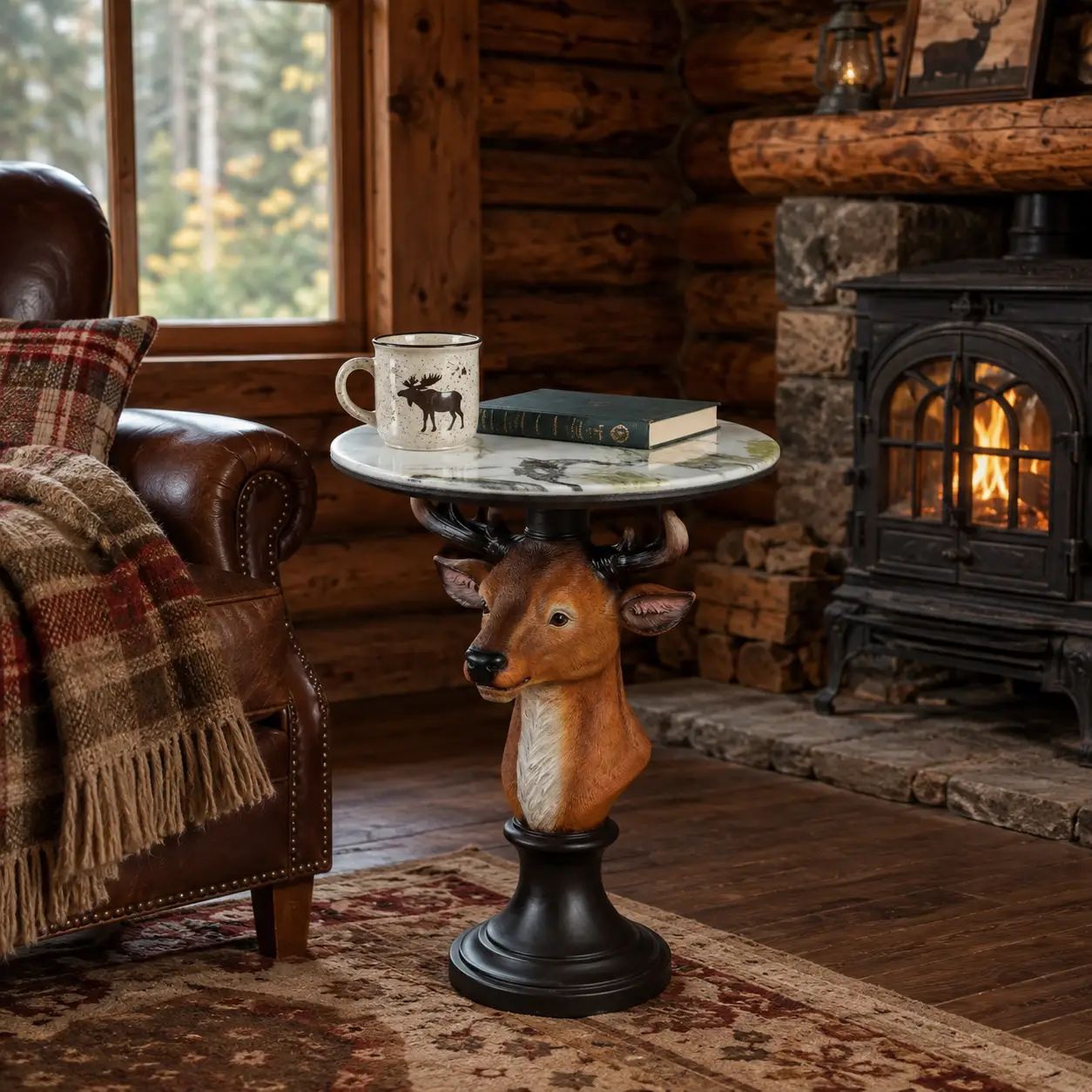 Deer Head Accent Table by HouseOfZazla