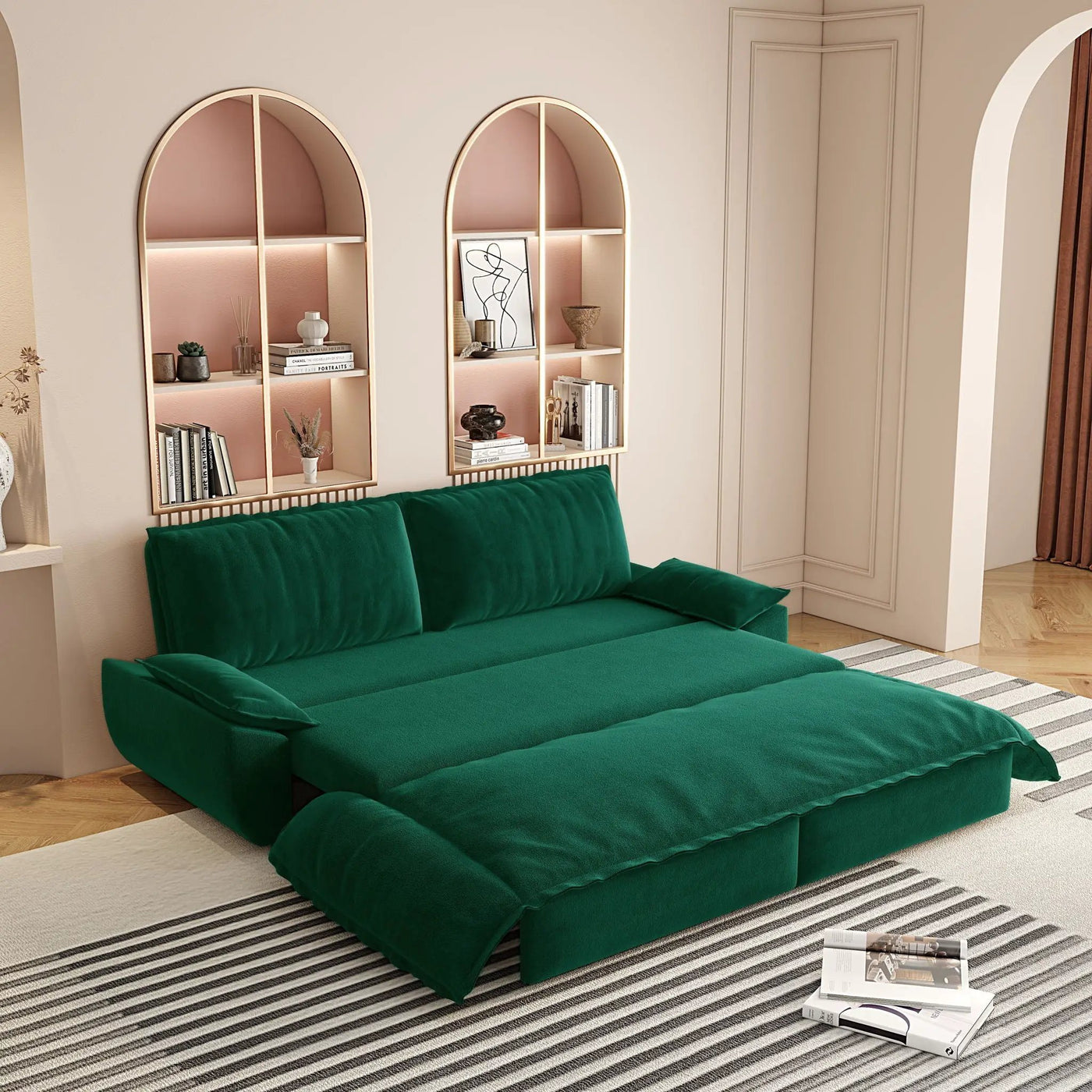Queen Pull Out Sofa Bed, 3 In 1 Convertible Sleeper Sofa by HouseOfZazla