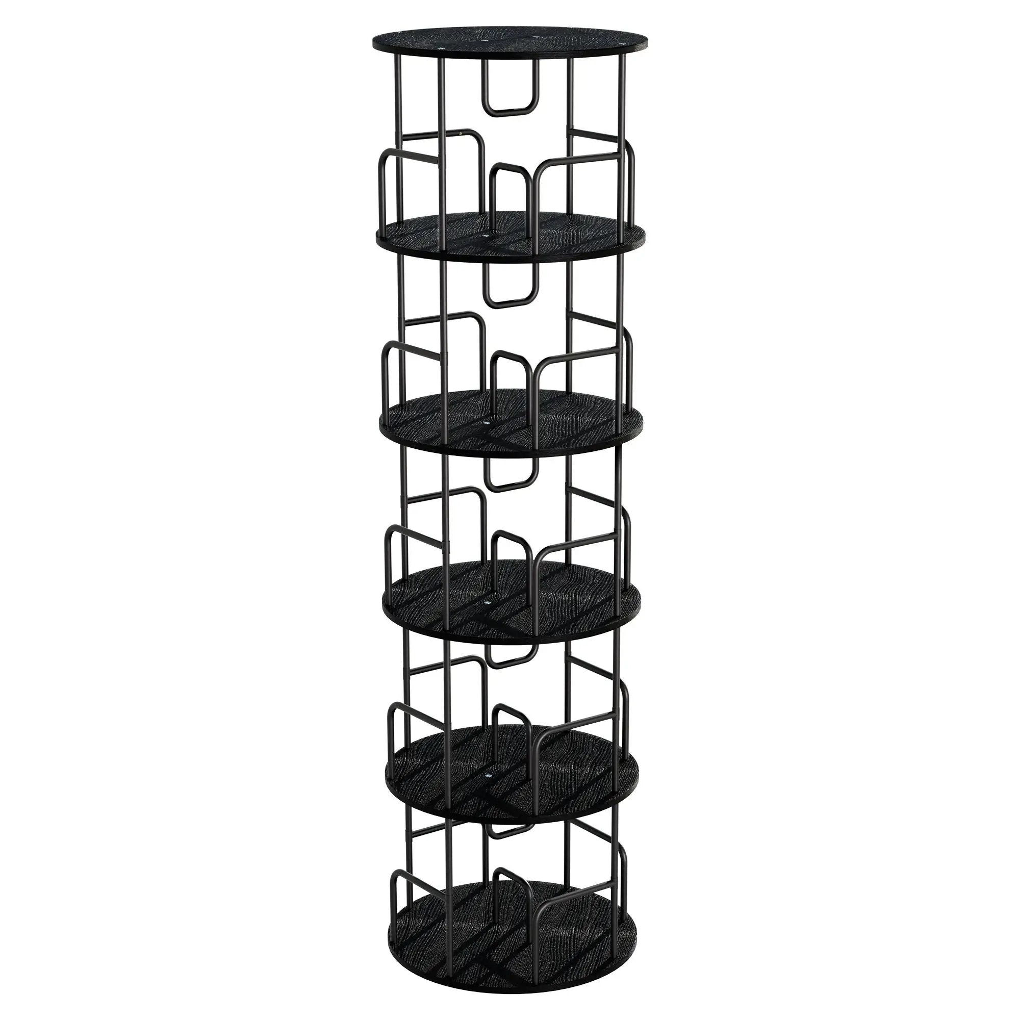 Rotating Bookshelf Tower 5 Tier Spinning 360 Degree Revolving Storage Shelf by Unique Piece Furniture