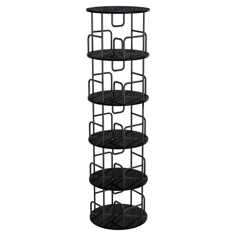 Rotating Bookshelf Tower 5 Tier Spinning 360 Degree Revolving Storage Shelf by HouseOfZazla