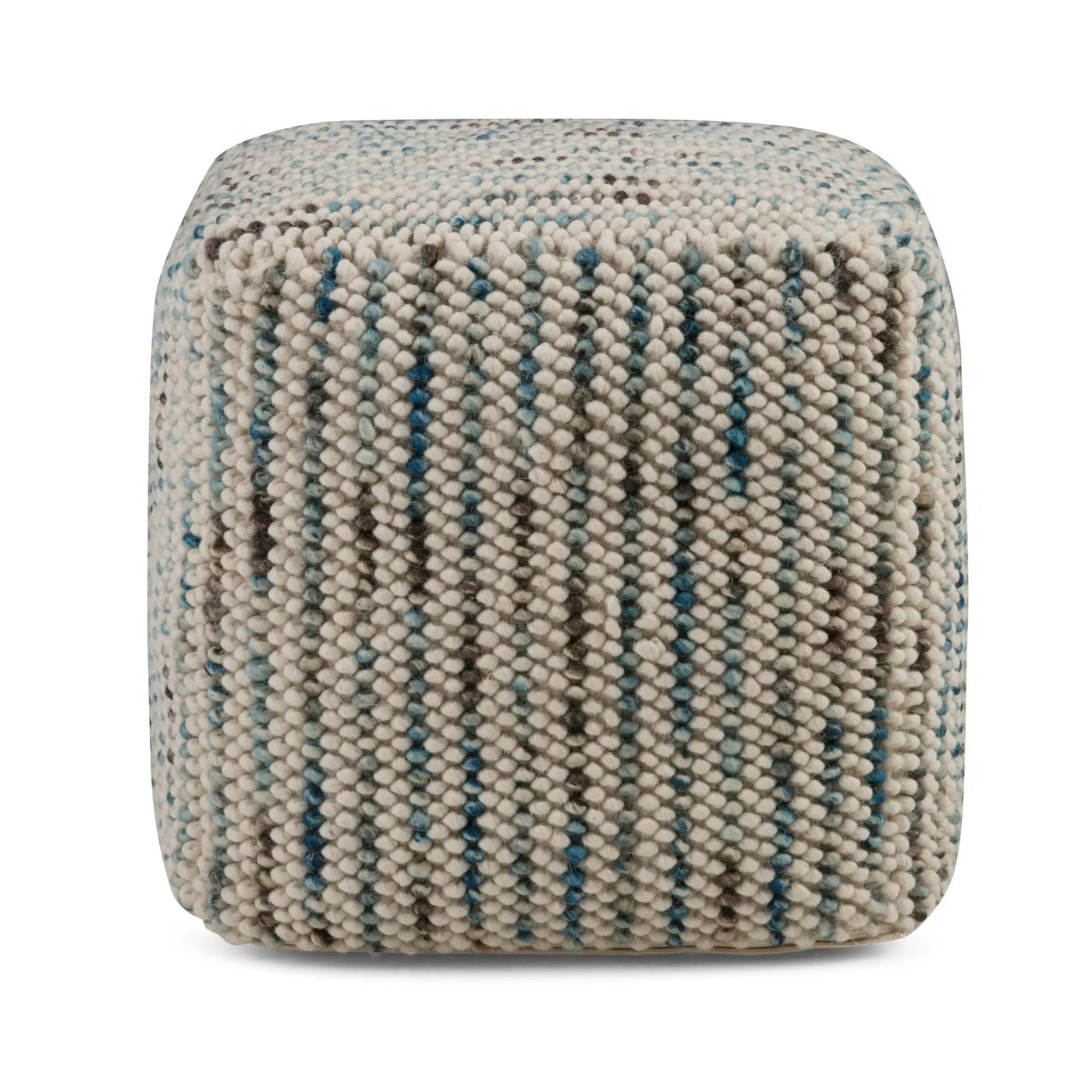 Zoey - Handcrafted Woven Cube Pouf by HouseOfZazla