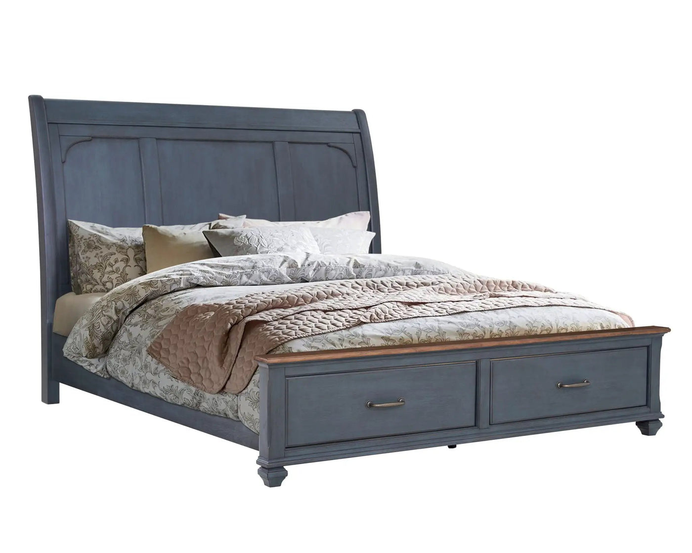 Sleigh Bed & USB Ports by Unique Piece Furniture